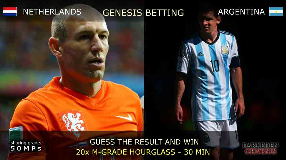 World Cup 2014 - Darkeden Genesis Betting - NETHERLANDS vs ARGENTINA