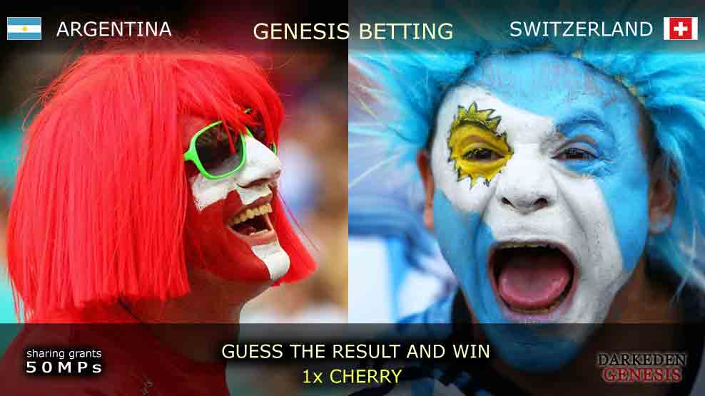 World Cup 2014 - Darkeden Genesis Betting - ARGENTINA vs SWITZERLAND