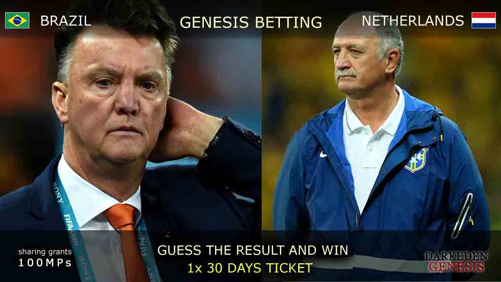World Cup 2014 - Darkeden Genesis Betting - BRAZIL vs NETHERLANDS