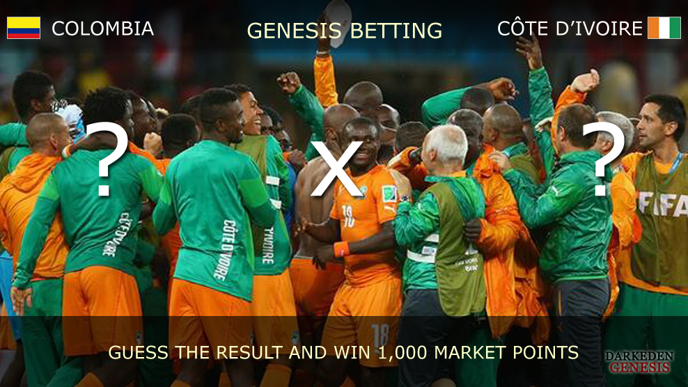 World Cup 2014 - Darkeden Genesis Betting - COLOMBIA vs CÃ”TE D'IVOIRE