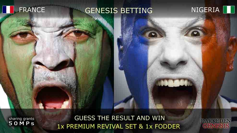 World Cup 2014 - Darkeden Genesis Betting - FRANCE vs NIGERIA