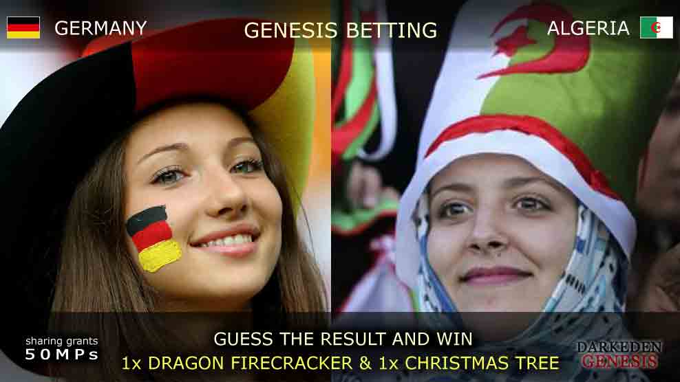 World Cup 2014 - Darkeden Genesis Betting - GERMANY vs ALGERIA
