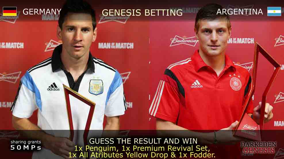 World Cup 2014 - Darkeden Genesis Betting - GERMANY vs ARGENTINA