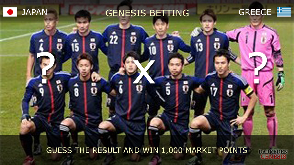 World Cup 2014 - Darkeden Genesis Betting - JAPAN vs GREECE