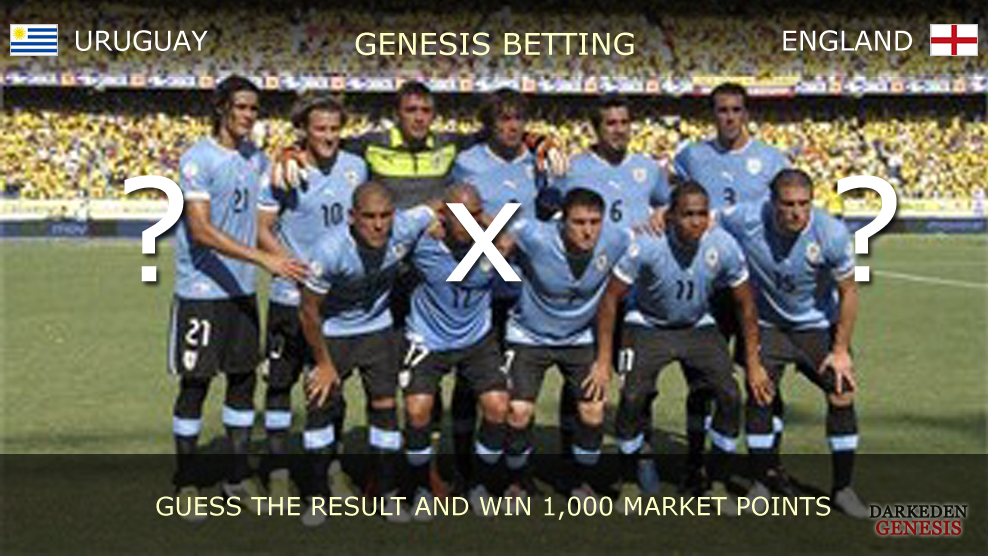 World Cup 2014 - Darkeden Genesis Betting - URUGUAY vs ENGLAND