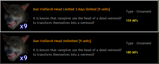 Dun Wolfarch Head - Werewolf